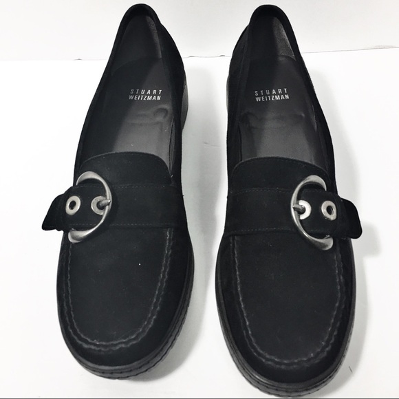 Stuart Weitzman Suede Schooldays Platform Loafers - Picture 2 of 7